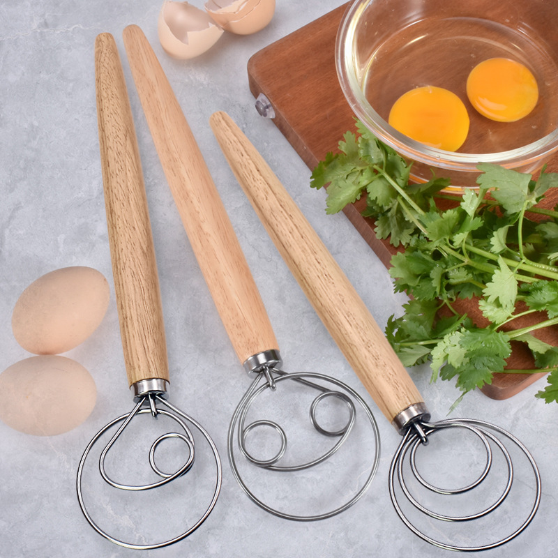 Danish Pancake Pan - Batedor de massa dinamarquês, misturador manual