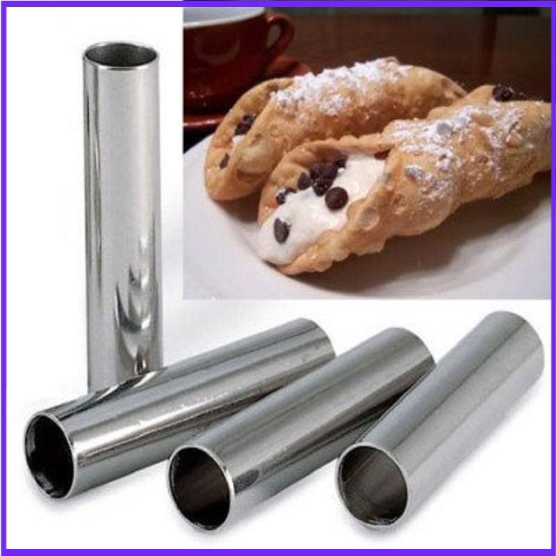Danish Pancake Pan - Formas de cannoli de alluminum, 4