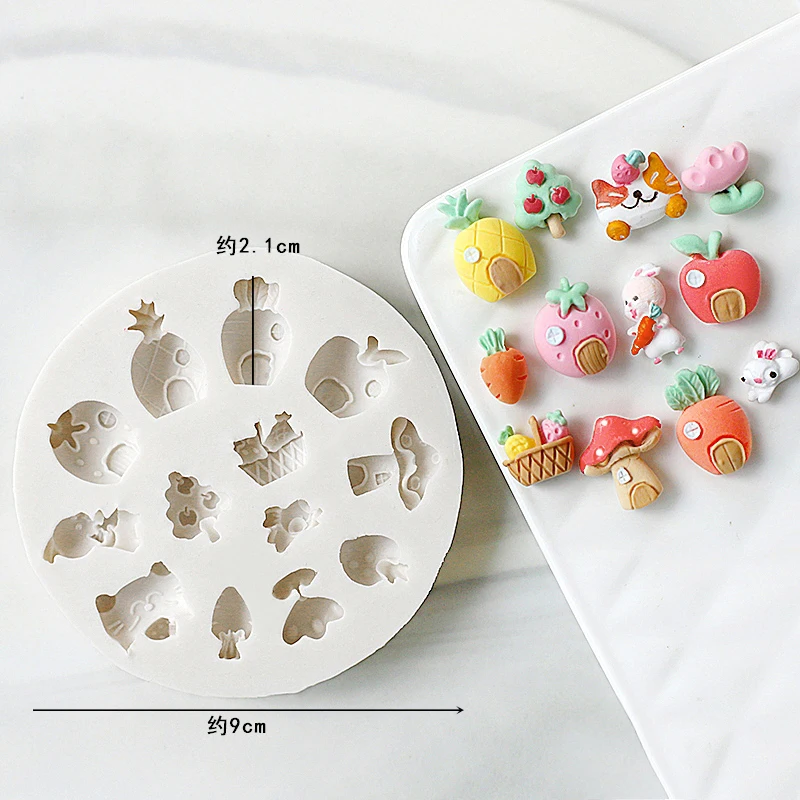 Coelho bonito urso cenoura cas - Donut Mold Silicone avaliação e preço