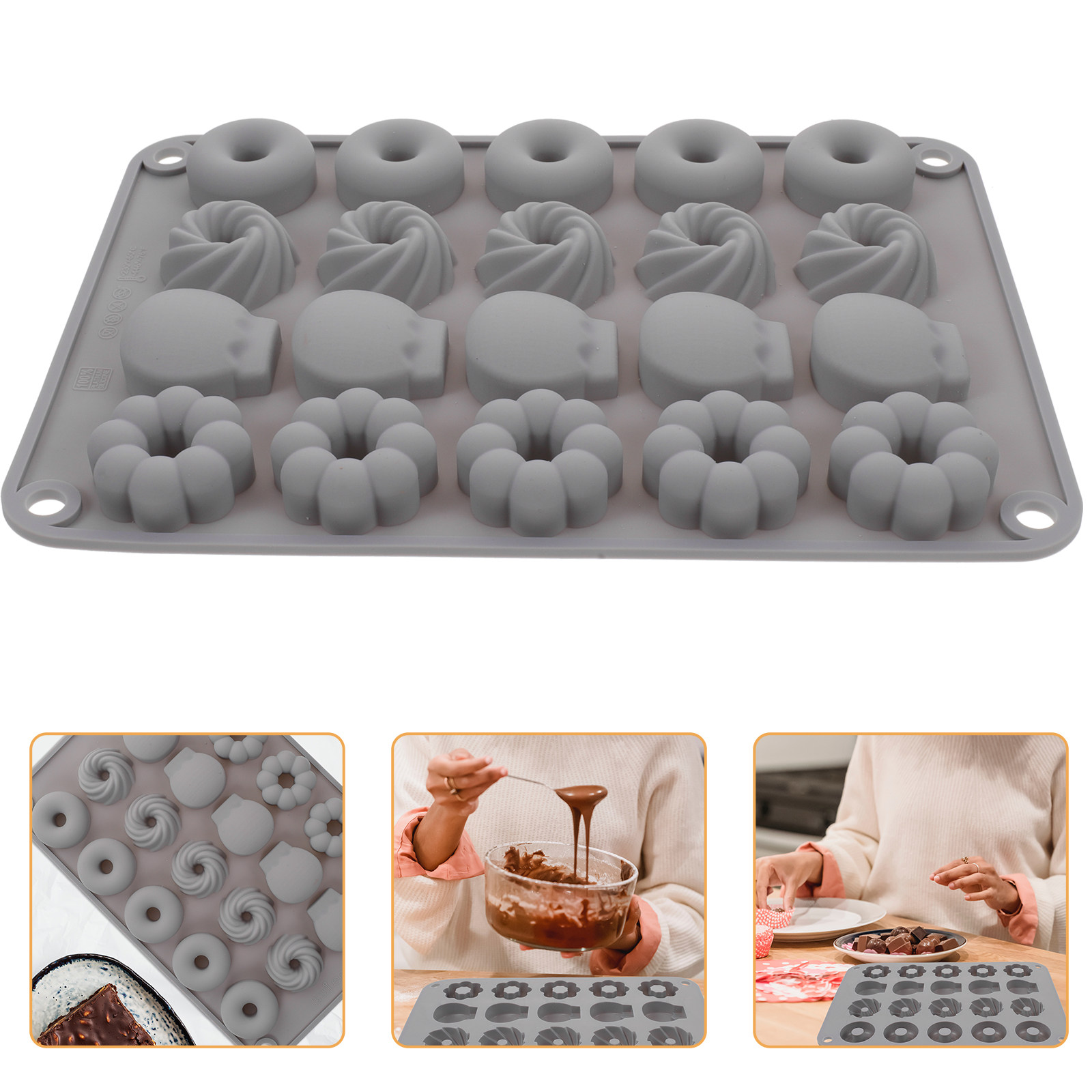 Molde de Silicone para Mini Do - Donut Mold Silicone avaliação e preço